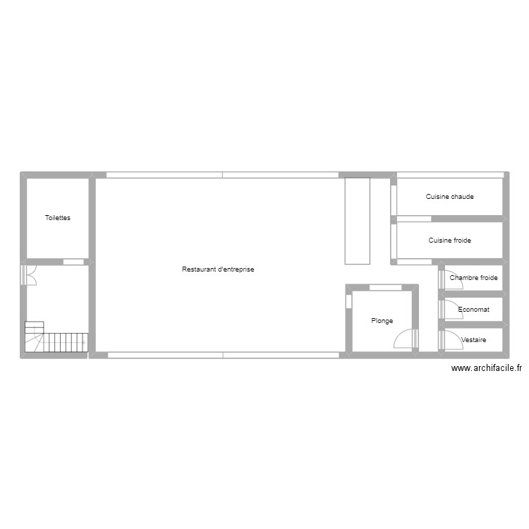 Plan 1. Plan de 8 pièces et 134 m2