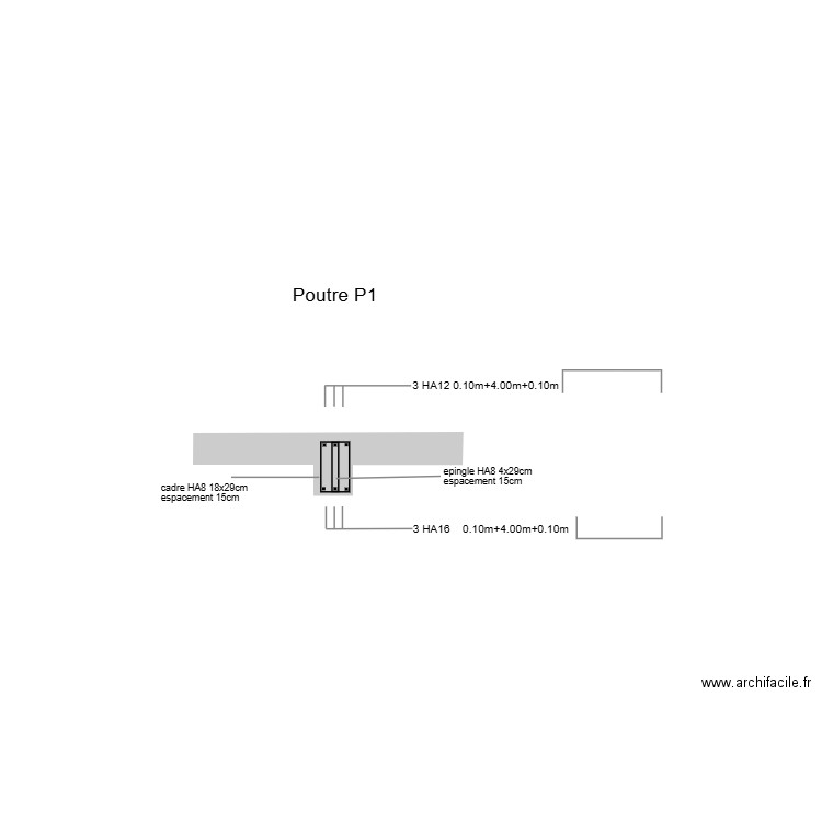 Plan poutre. Plan de 0 pièce et 0 m2