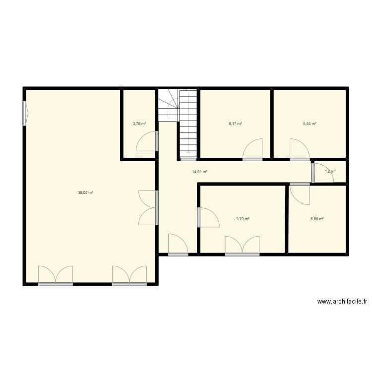 maison Vellechevreux. Plan de 8 pièces et 91 m2