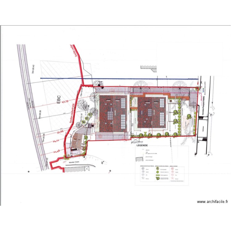 Plan de masse. Plan de 0 pièce et 0 m2