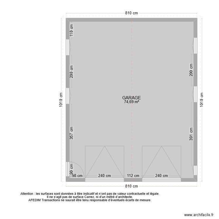 garage. Plan de 11 pièces et 133 m2