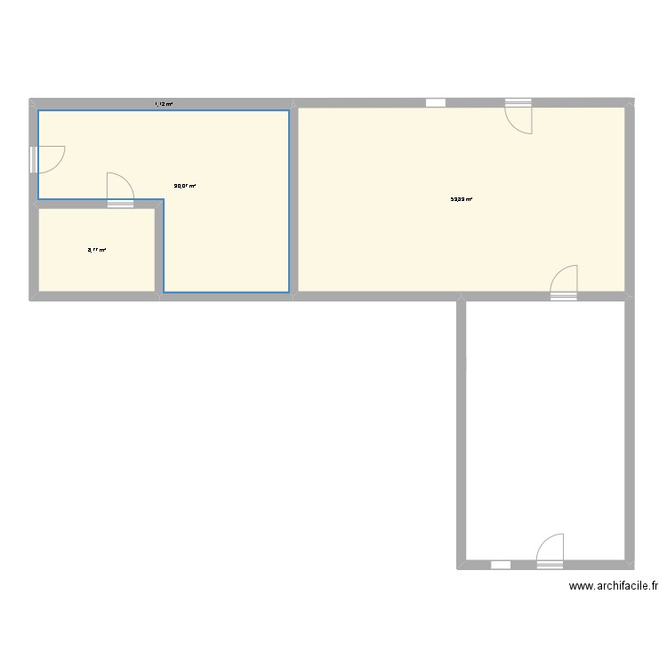 maison souzay. Plan de 4 pièces et 94 m2