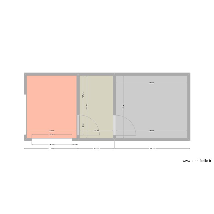 Plan Sauna - DP2. Plan de 3 pièces et 15 m2