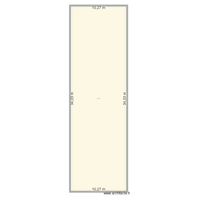 garage brute. Plan de 1 pièce et 350 m2