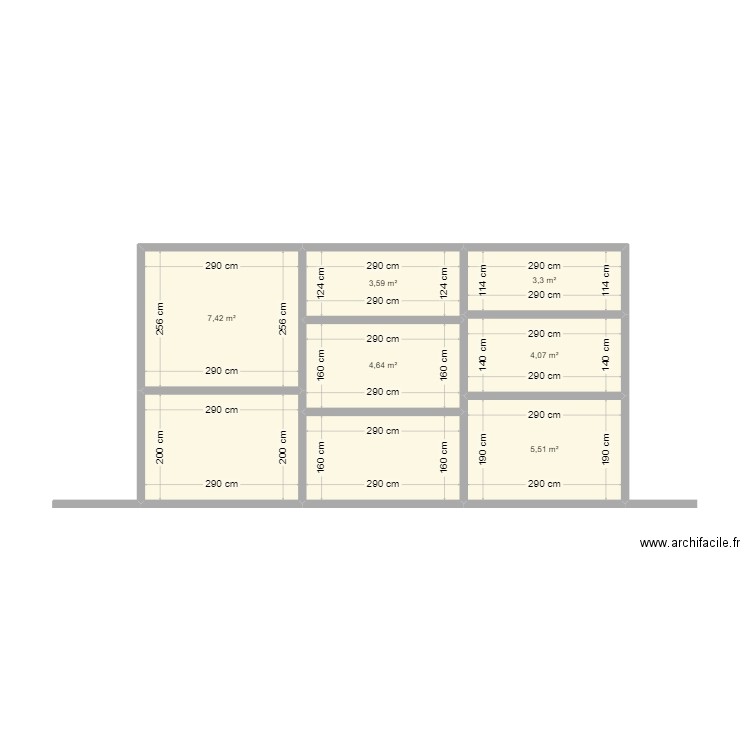 plan palletier MECA/CONFORT. Plan de 8 pièces et 39 m2