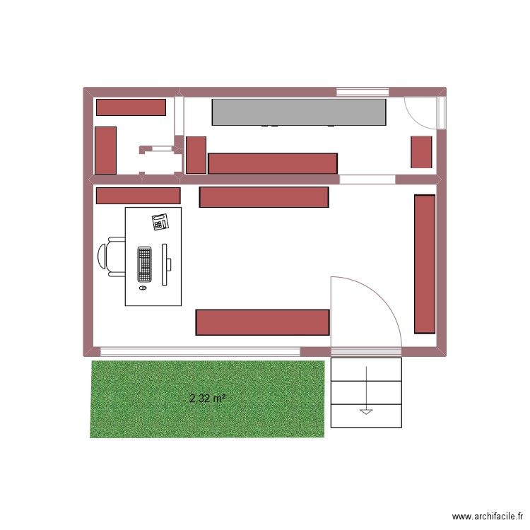 boutique2. Plan de 4 pièces et 11 m2