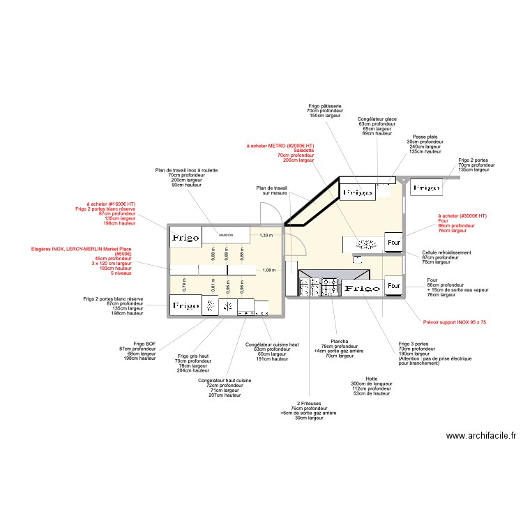 Cuisine ITXASOA - V4. Plan de 4 pièces et 39 m2