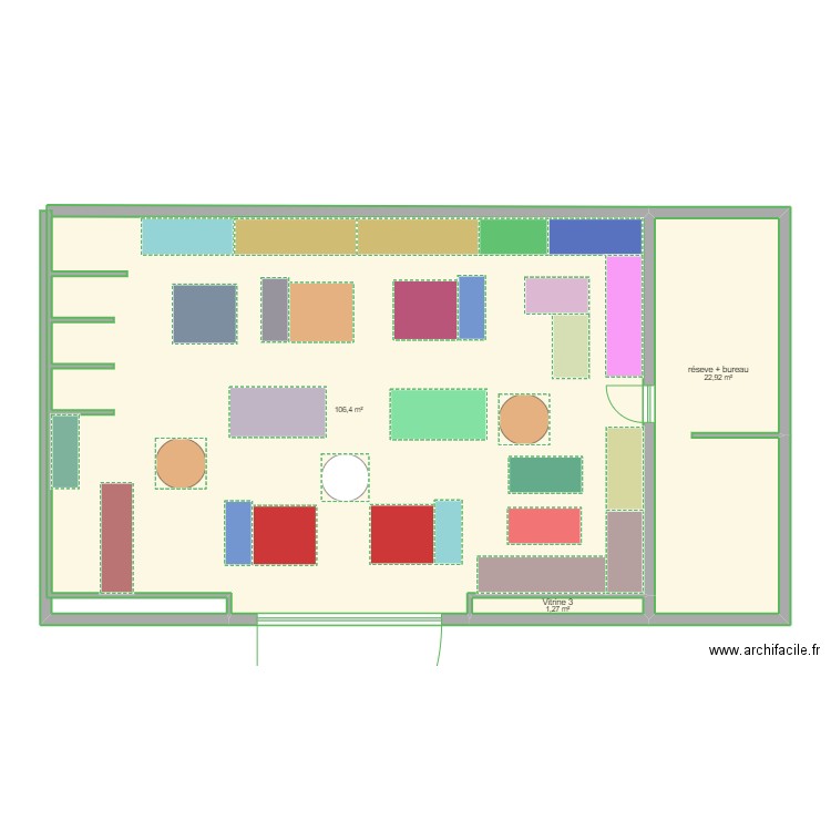 celio 1. Plan de 3 pièces et 131 m2