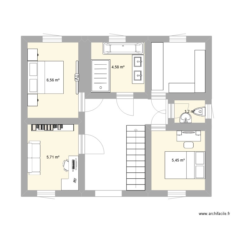 Maison des Bs. Plan de 5 pièces et 24 m2