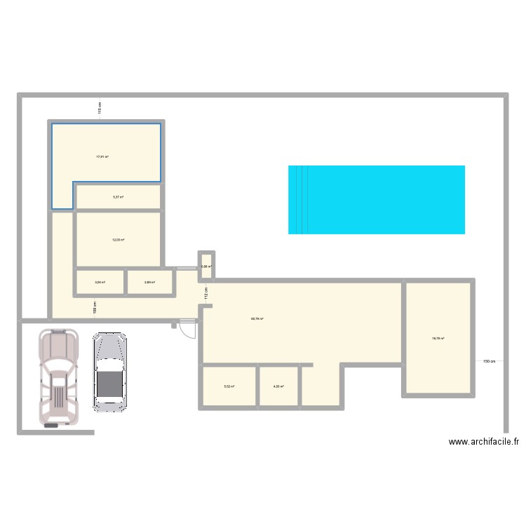 PLAN MAISON 450m2 . Plan de 10 pièces et 131 m2