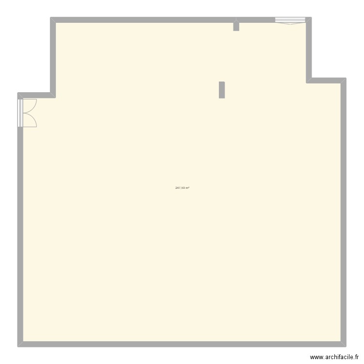 016 PolyProd. Plan de 1 pièce et 248 m2