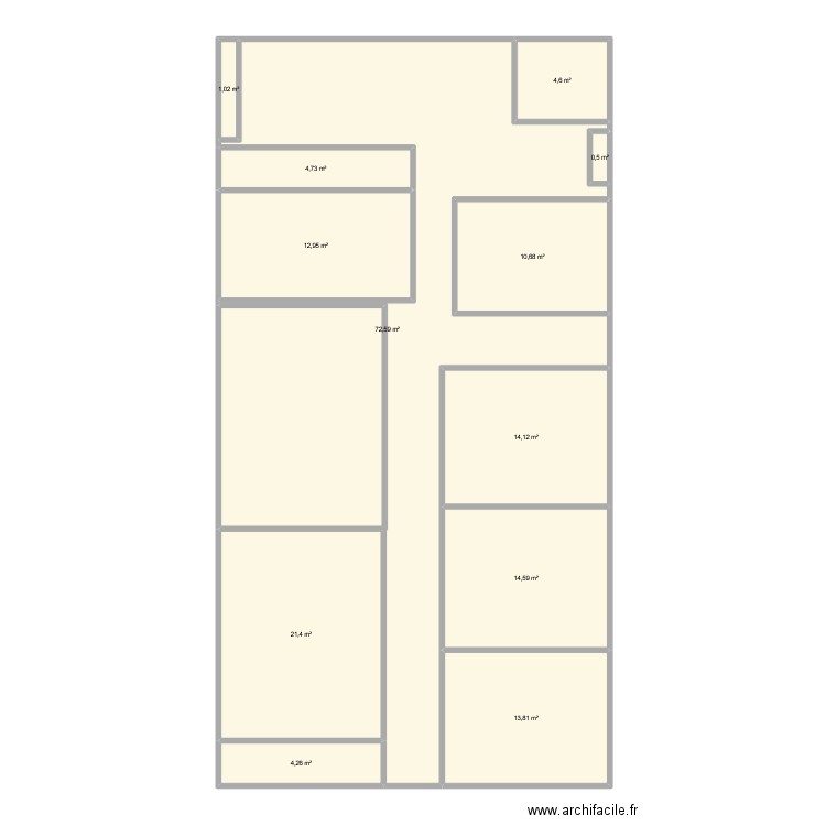 institut. Plan de 12 pièces et 175 m2