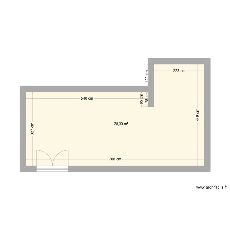 PLAN 2. Plan de 1 pièce et 28 m2