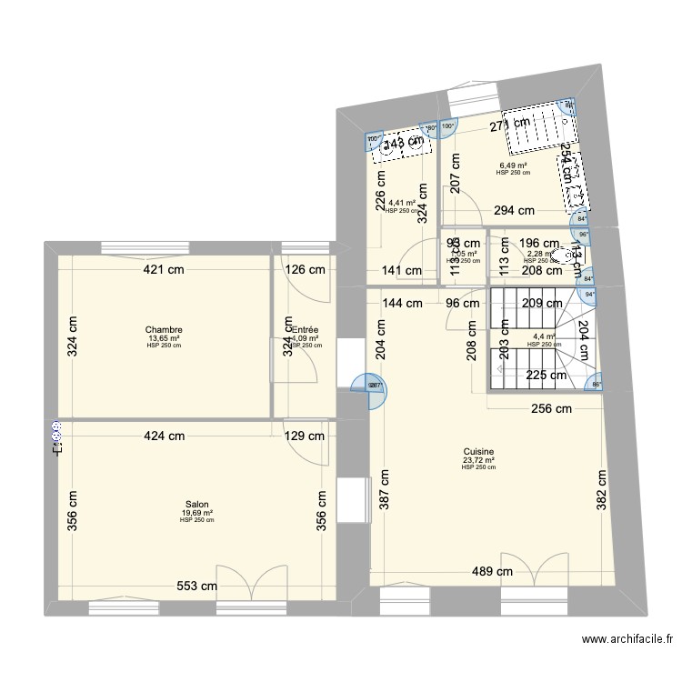 maison MAME modif. Plan de 19 pièces et 206 m2