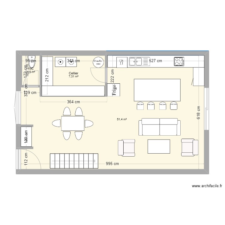 VERSION2. Plan de 9 pièces et 156 m2