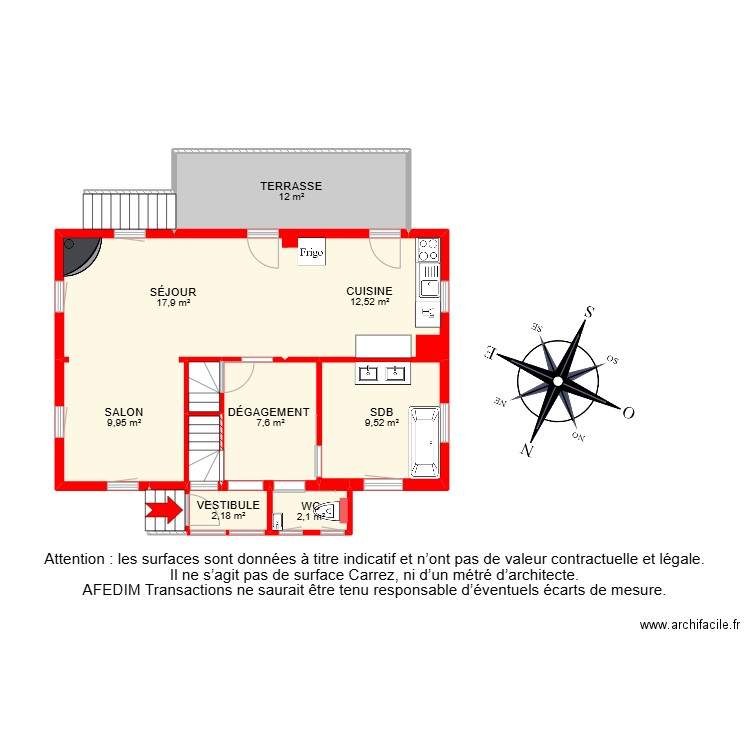 BI 26632-. Plan de 25 pièces et 198 m2