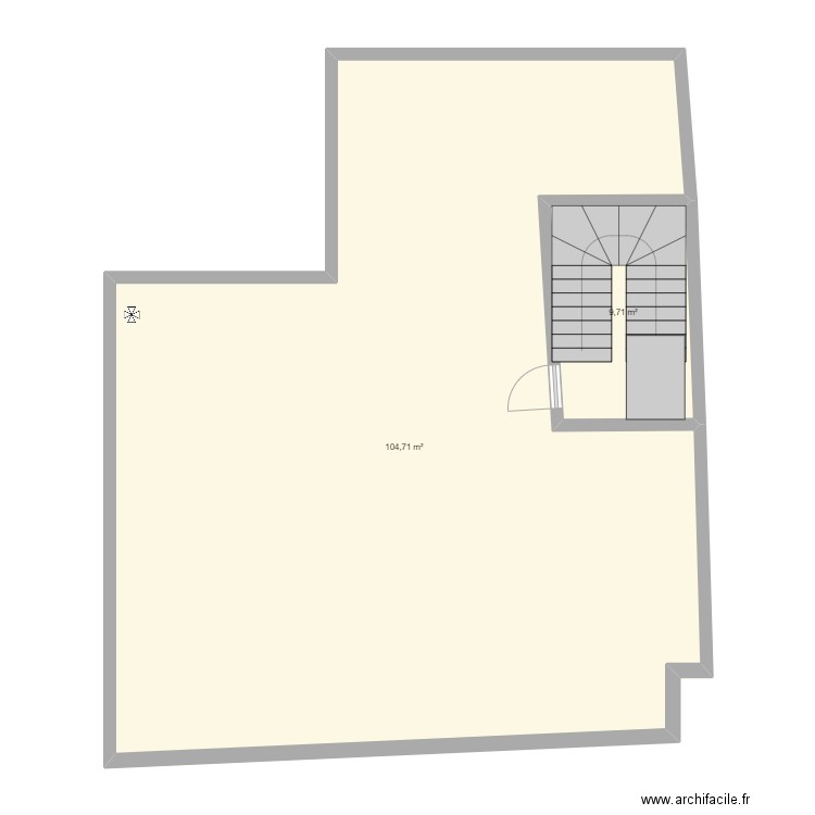 Maison El Houda Electricité - Terrasse (Superficie). Plan de 2 pièces et 114 m2