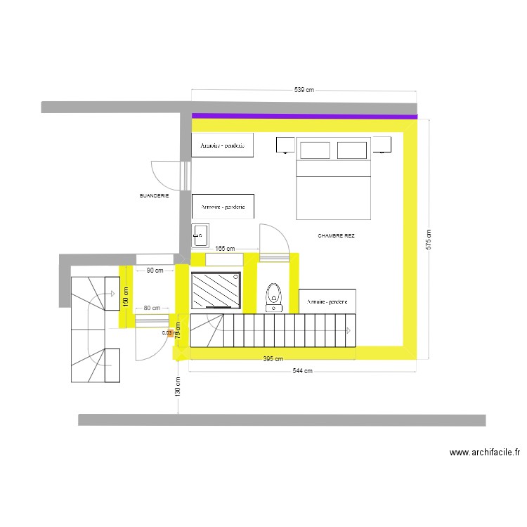 Projet 3 Molenbeek REZ a 130cm. Plan de 0 pièce et 0 m2