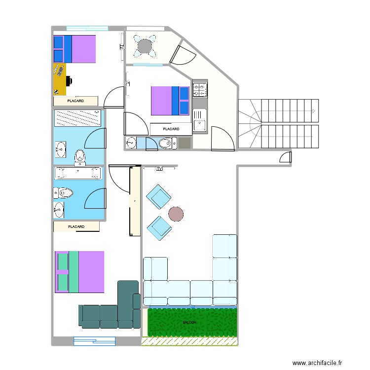 APP 1. Plan de 9 pièces et 30 m2