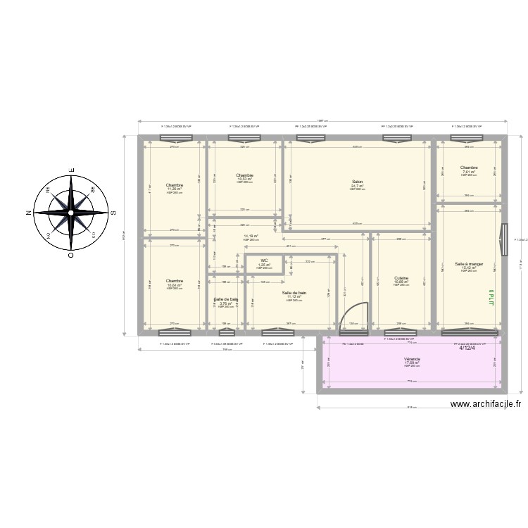 ML24017322 ALLAL . Plan de 12 pièces et 139 m2