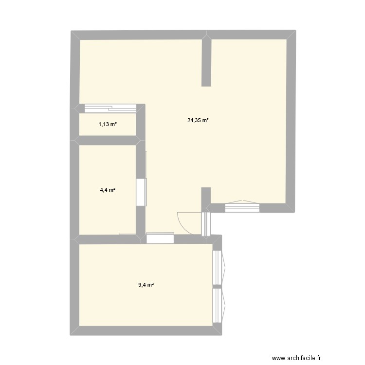 Axelle Nanterre. Plan de 4 pièces et 39 m2