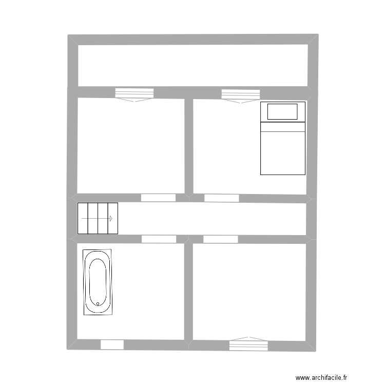 gignac. Plan de 5 pièces et 40 m2