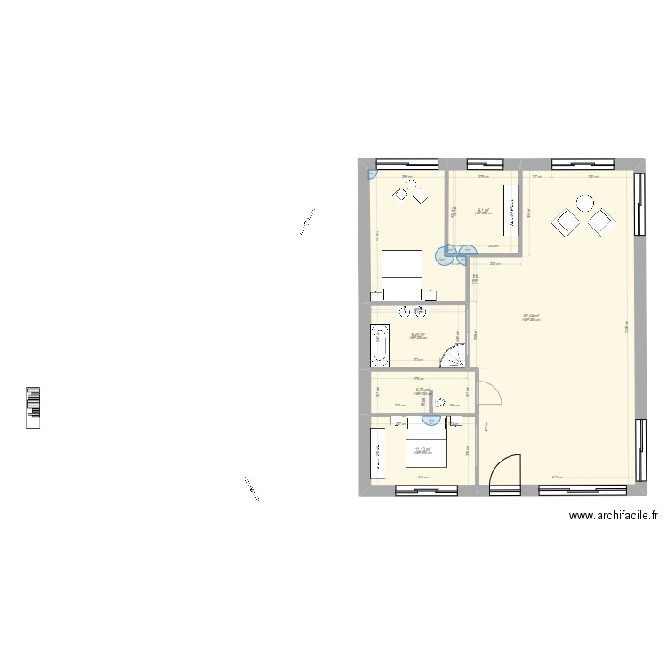 MAISON PAT BONINGUES. Plan de 5 pièces et 124 m2