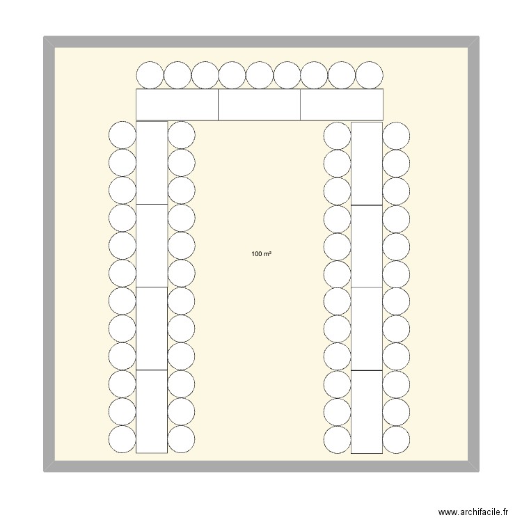 Mariage - Plan de table. Plan de 1 pièce et 100 m2