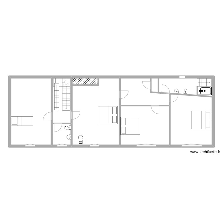 ETAGE LEMPTY. Plan de 6 pièces et 133 m2