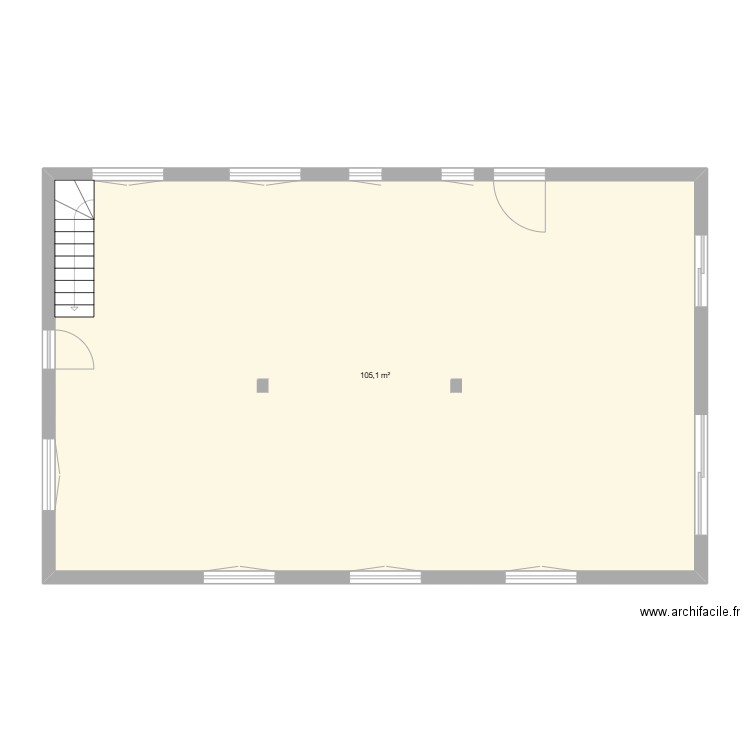 Maison. Plan de 1 pièce et 105 m2