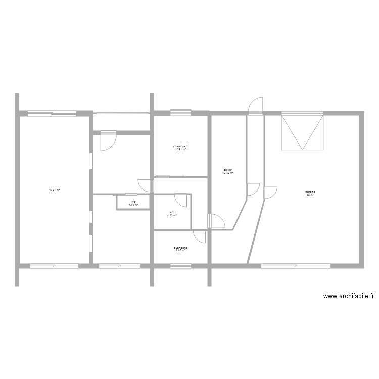 maison. Plan de 7 pièces et 117 m2