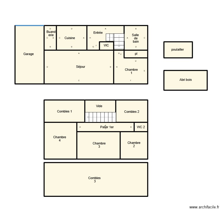 TREOGAT LEGOFF. Plan de 20 pièces et 82 m2