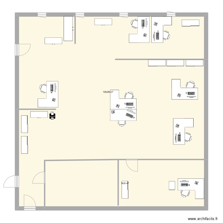 SAV RCP. Plan de 2 pièces et 164 m2