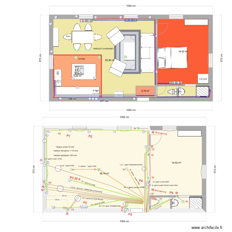 PLAN APPART VALAIN. Plan de 6 pièces et 116 m2