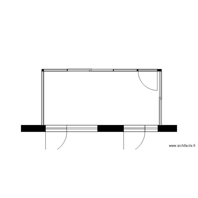 CREVON. Plan de 2 pièces et 22 m2