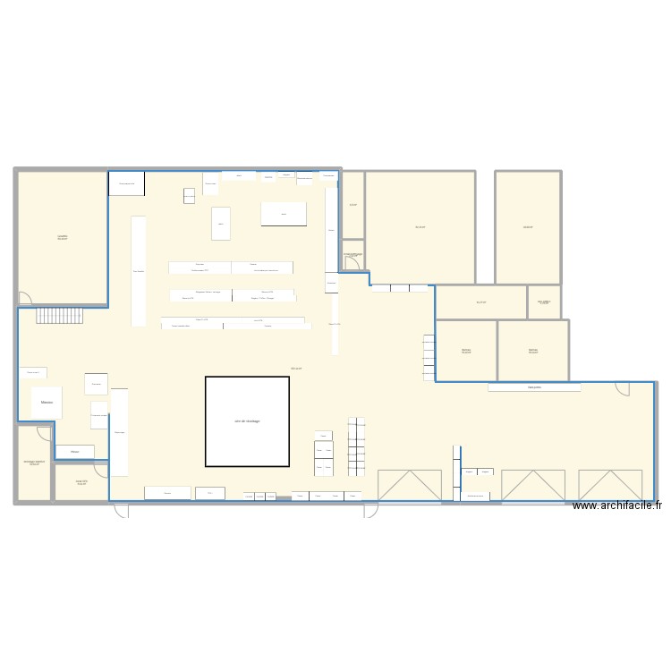 atelier v3. Plan de 12 pièces et 787 m2