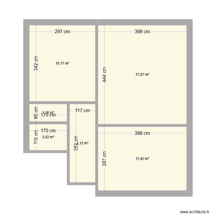 TURCKHEIM GENERAL. Plan de 6 pièces et 47 m2