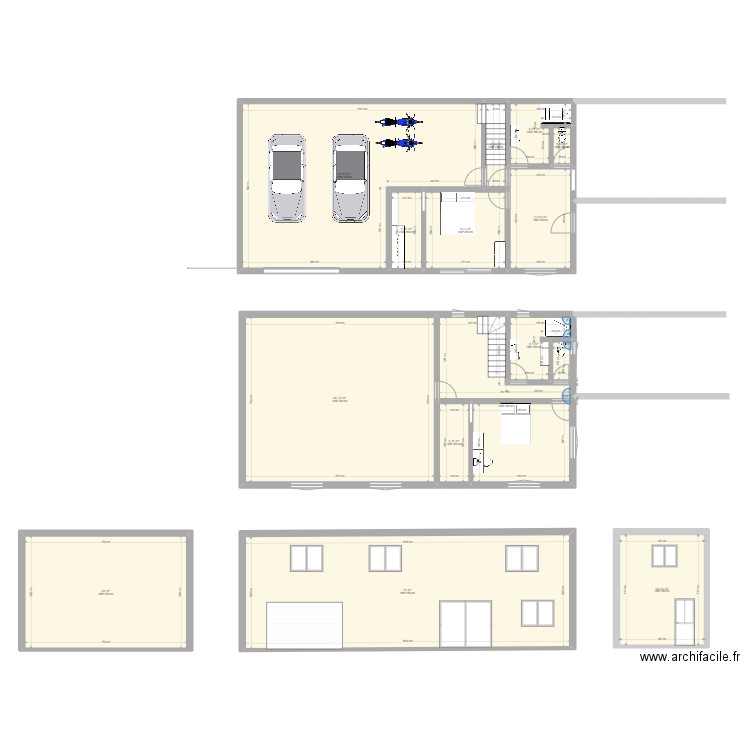 GARAGE. Plan de 14 pièces et 357 m2