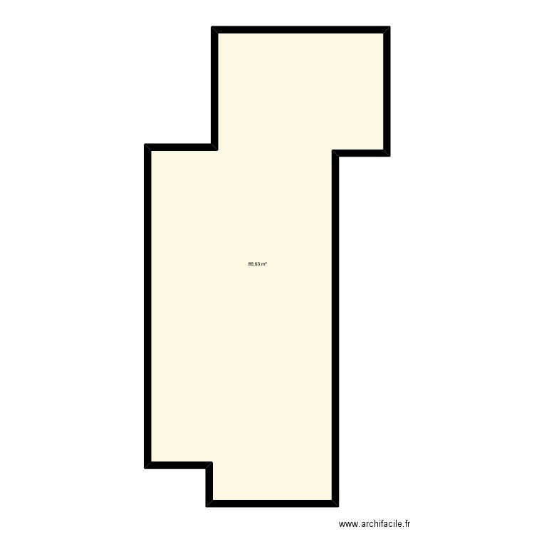 ACDENTAL. Plan de 1 pièce et 90 m2