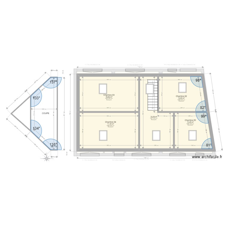 ML24012813 CAPPEL. Plan de 17 pièces et 182 m2