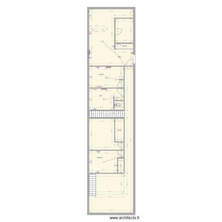 Pontevest - ETAGE. Plan de 11 pièces et 125 m2