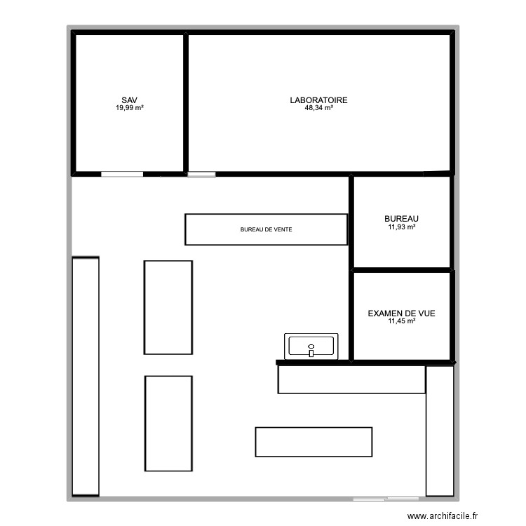 PLAN LPT. Plan de 4 pièces et 92 m2