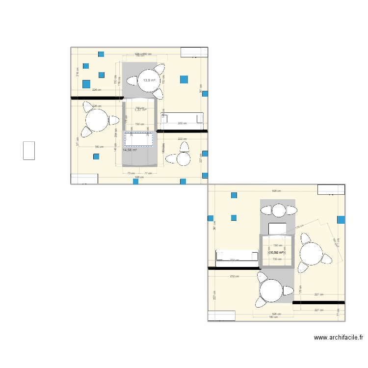 LOSANGE. Plan de 5 pièces et 67 m2