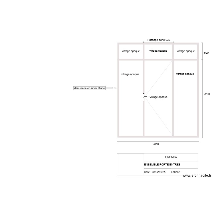 PORTE GRONDA. Plan de 0 pièce et 0 m2