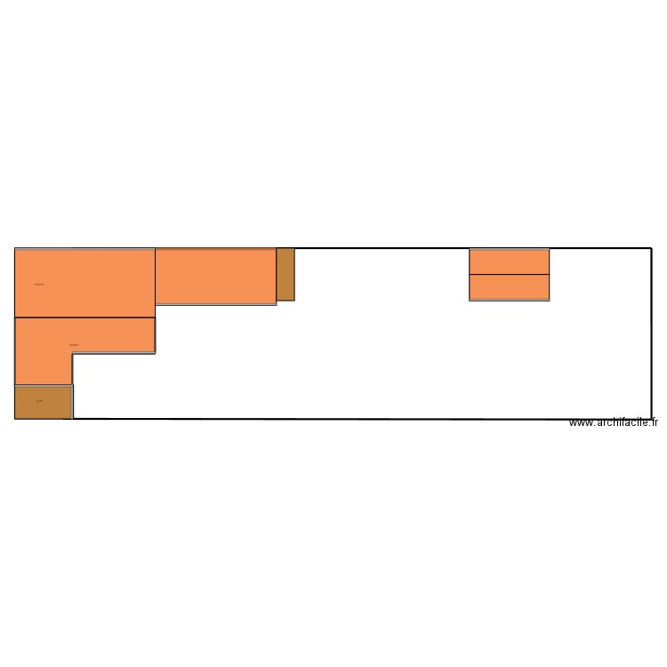 Projet plan de toiture MAIRIE. Plan de 4 pièces et 89 m2