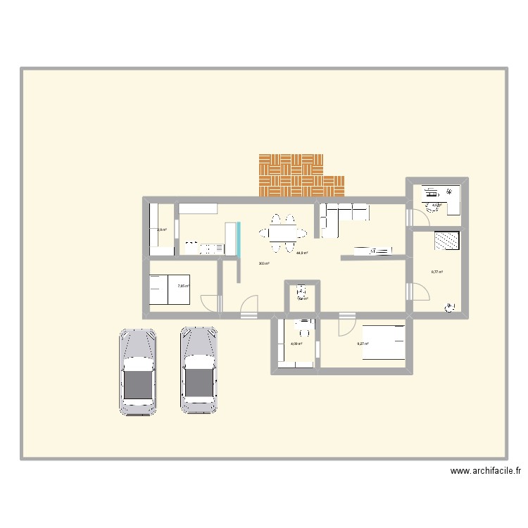 Maison. Plan de 9 pièces et 493 m2