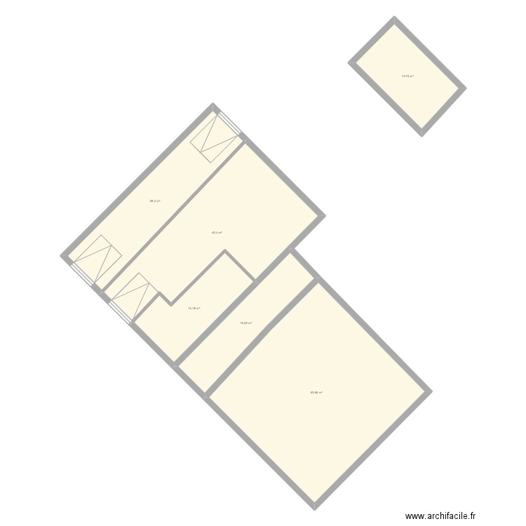lmknb. Plan de 6 pièces et 173 m2