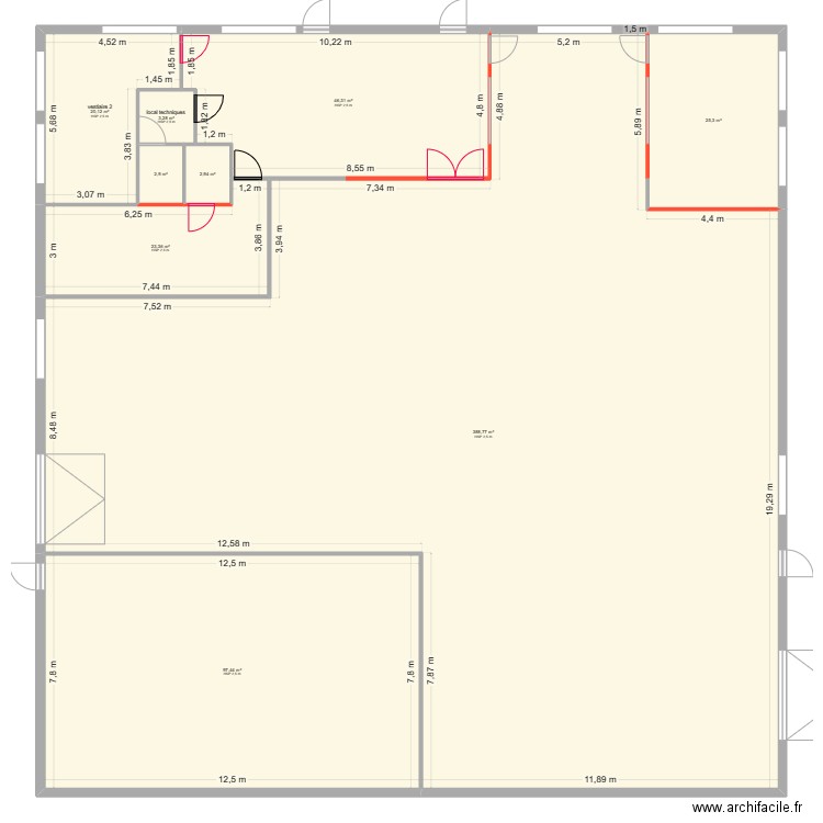 plan salle narosse 02/05/2024. Plan de 9 pièces et 610 m2