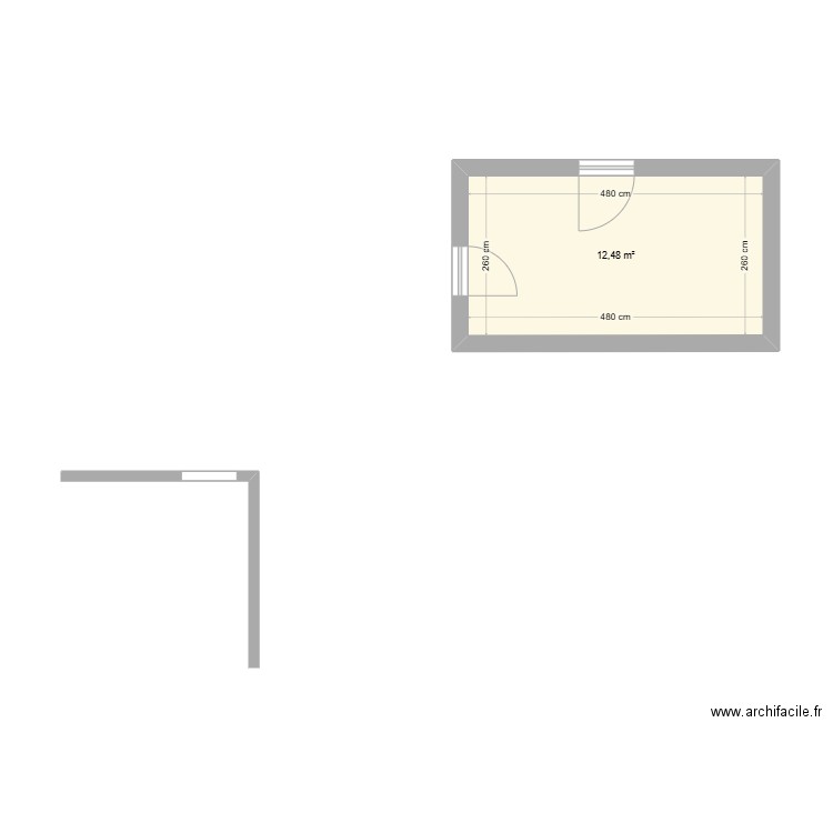 maison trem2. Plan de 1 pièce et 12 m2