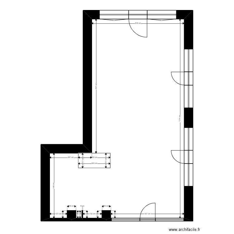 Prat. Plan de 2 pièces et 102 m2